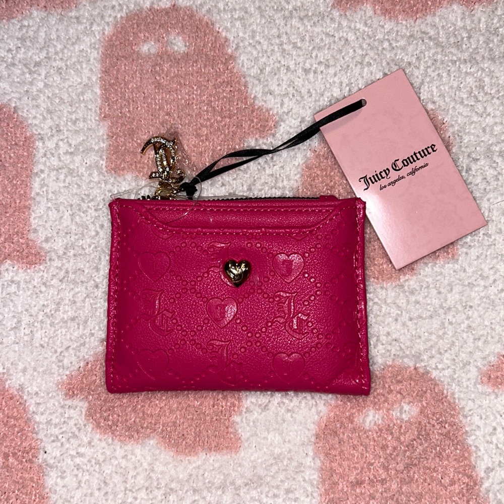 Juicy Couture Hot Pink Heart Bifold Wallet